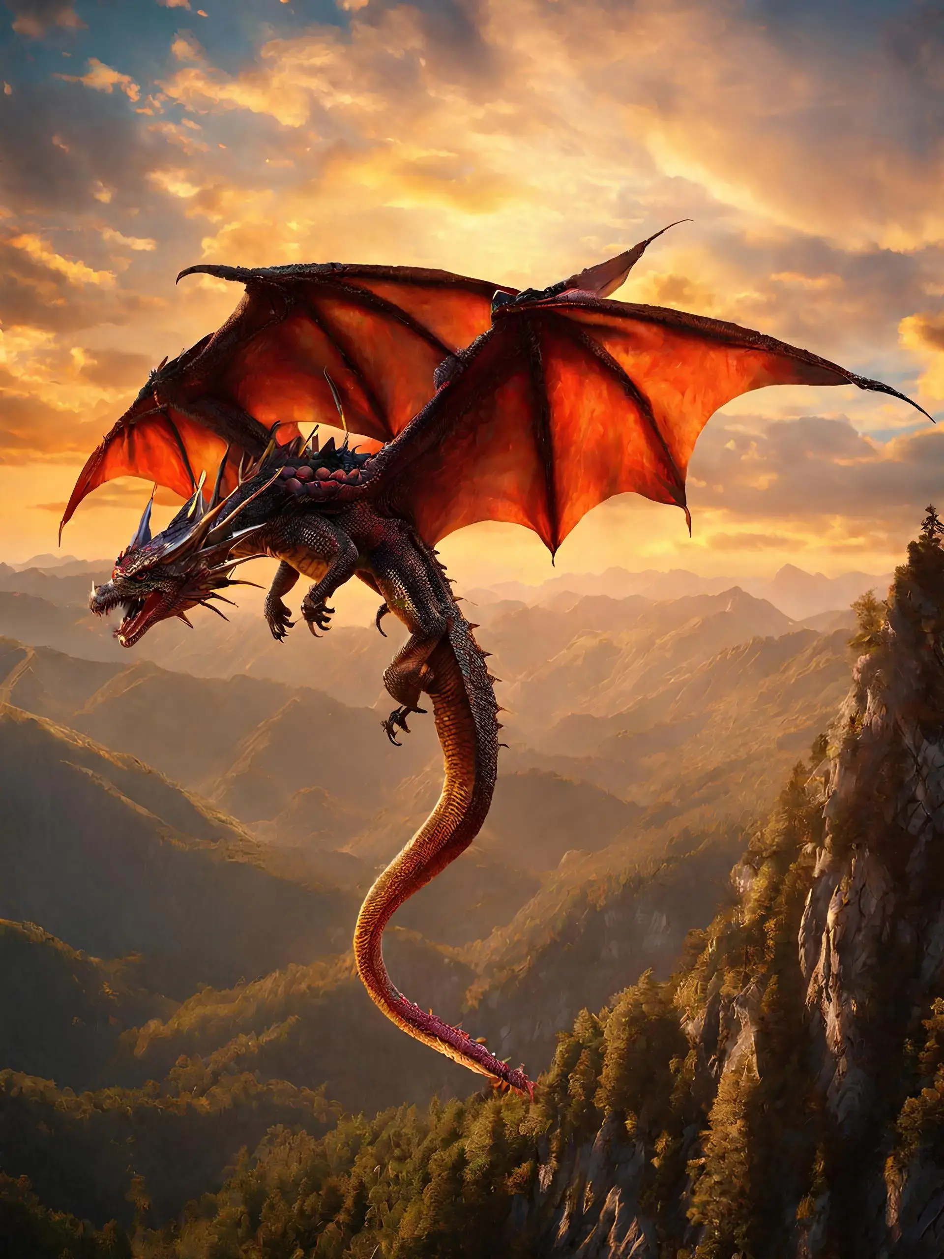 Naklejka/Wlepa Lecący Smok