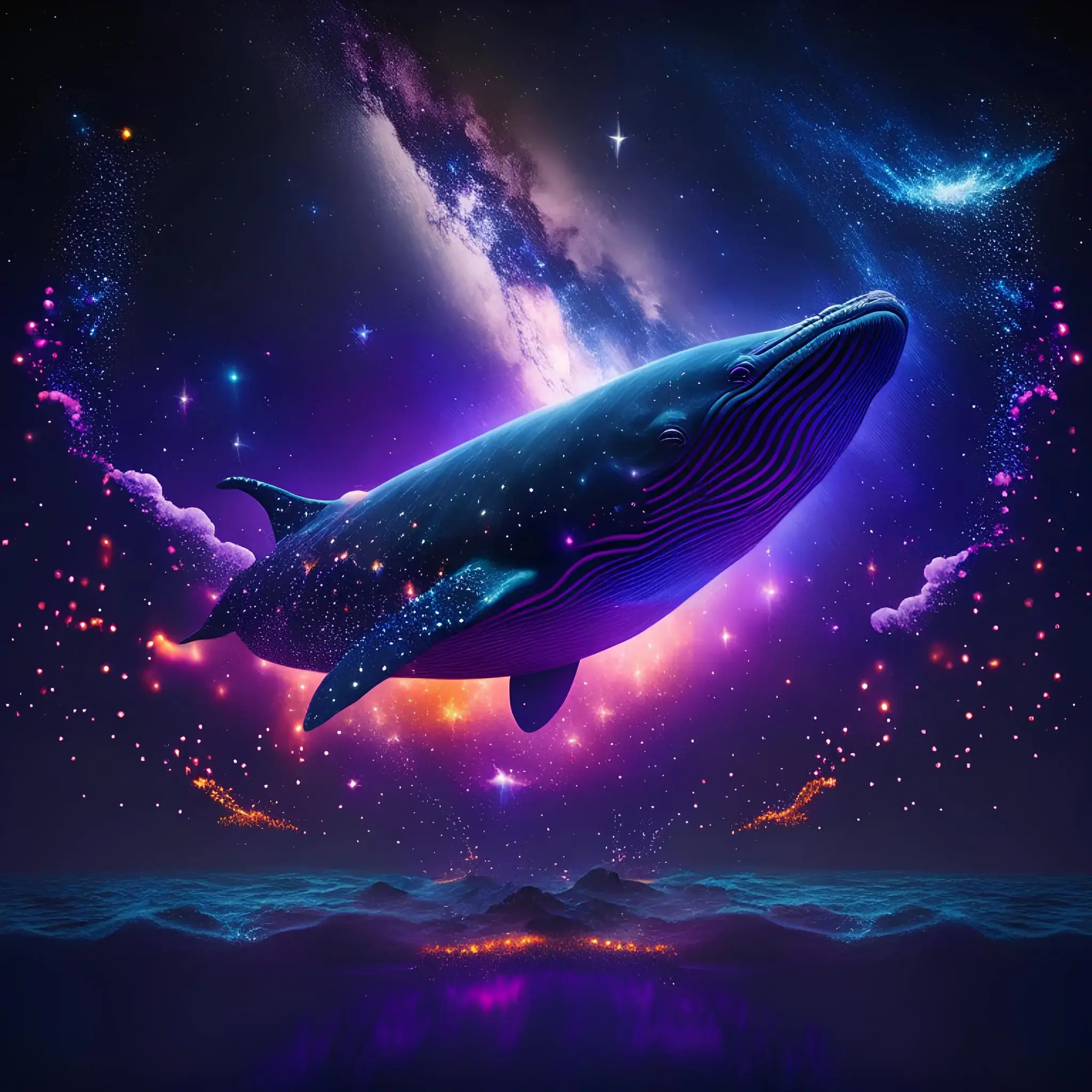 Naklejka/Wlepa Galaktyczny Wieloryb